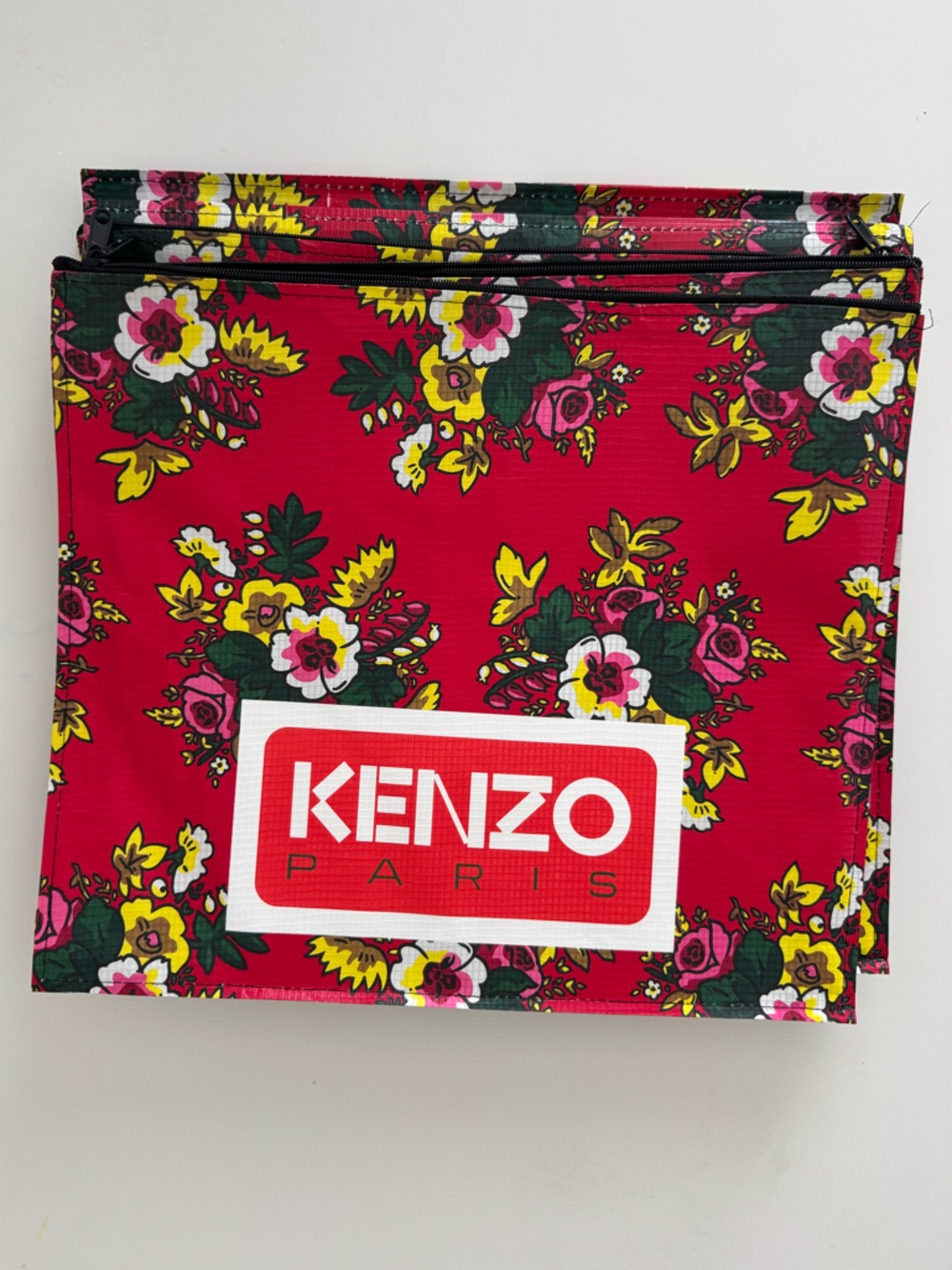 Kenzo Paris Zipper Pouch / Dust Bag – Laminated Woven Plastic